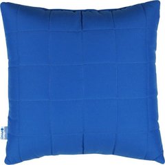 Декоративная силиконовая подушка синяя 40х40