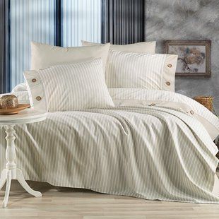 Кремовое постельное белье Alabaster из бамбука tencel/modal Евро