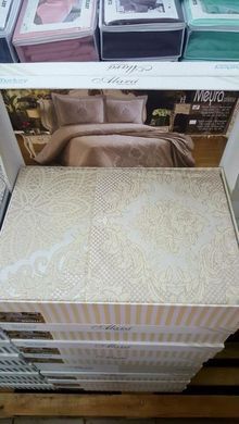 Жакардове покривало кавове Meyra damask Krem