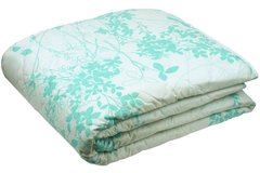 Демисезонное шерстяное одеяло Комфорт голубое в бязи 200х220