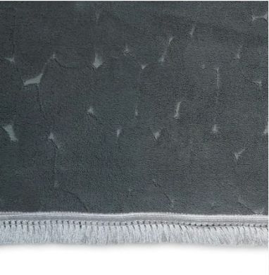 Коврик для дома махровый Камушек темно серый Турция 110х200