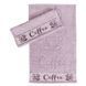 Лиловое махровое полотенце для кухни Сoffee 420г/м2, Lila 30х50