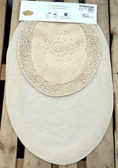 Набір овальних килимків у ванну Mosso бежевий