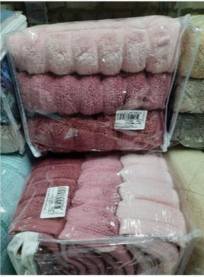 Комплект полотенец MicroCotton Delux Premium (3 шт) Ezgi-5 фиолетовый