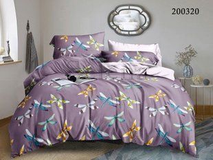 Комплект постельного белья Стрекозы из ранфорс Семейный
