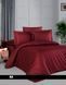 Постельное белье Lamone dark red из однотонного сатинового жаккарда Евро