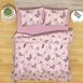 Комплект постельного белья хлопок Butterfly светло - розовый Двуспальный