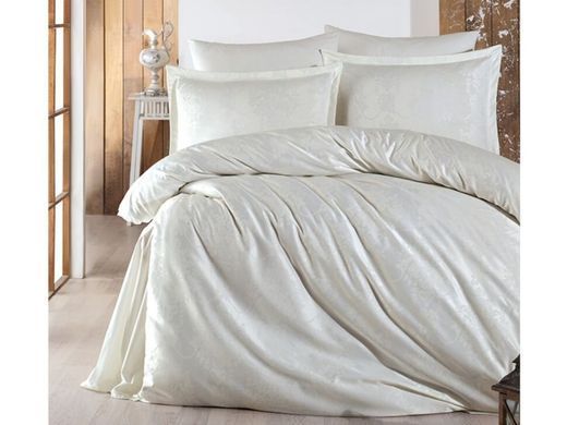 Жакардова постільна білизна Sateen Deluxe Jacquard Calista v2 біле
