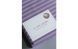 Простирадло на гумці бузкове в наборі з наволочкою U-tek бавовна Stripe 30 Plum-Lilac 80х190