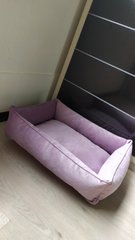 Лежак для домашніх тварин Rizo 60/45 см фіолетовий блиск зі знімним чохлом