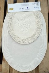 Набір овальних килимків у ванну Mosso кремовий