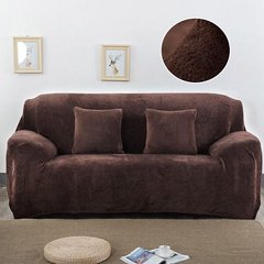 Чохол на тримісний диван 195х230 Шоколад з мікрофібри
